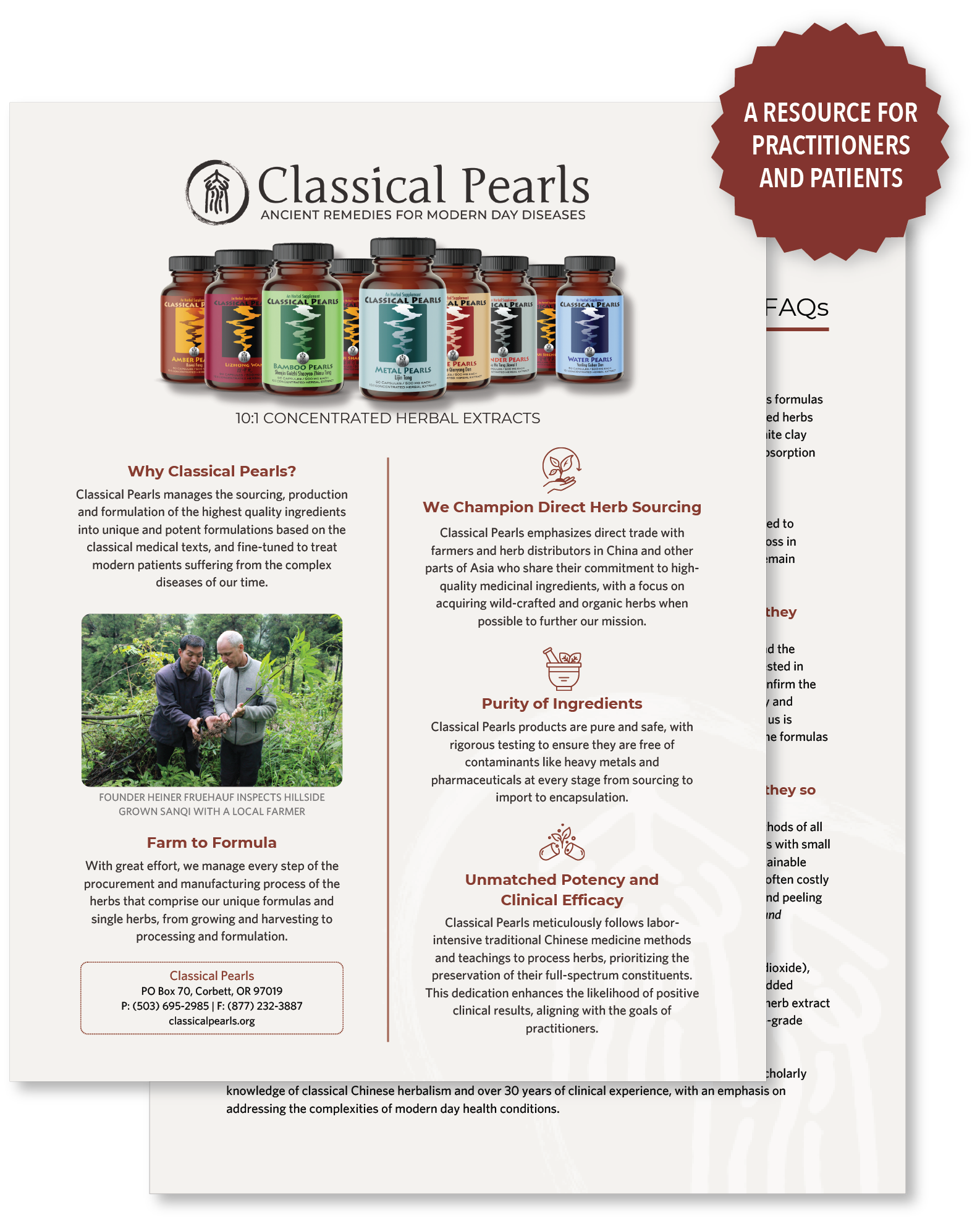 Classical Pearls Information Sheet
